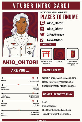 VTUBER INTRO CARD