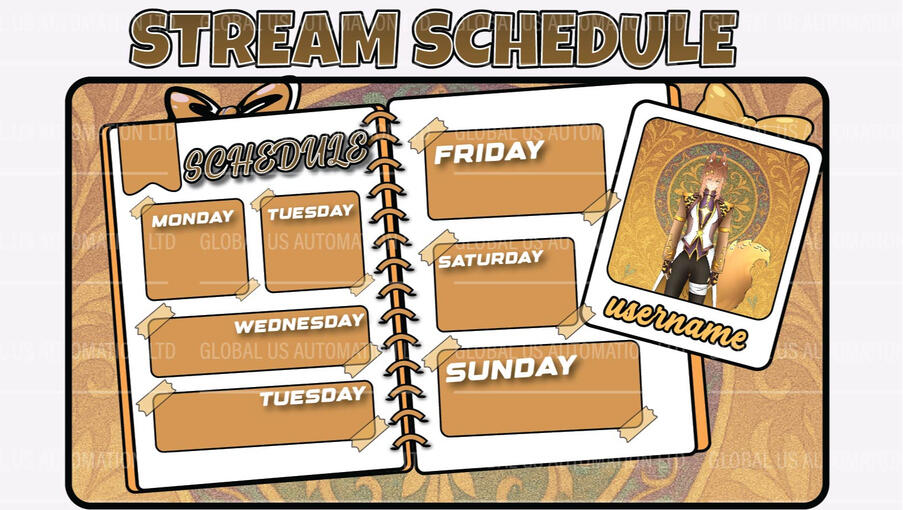 STREAM SCHEDULE